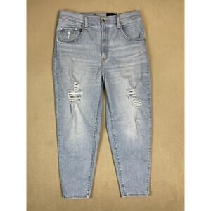 Levis Silver Tab Jeans Womens 32 Blue Mom‎ Jean Tapered Distressed Relaxed Y2K